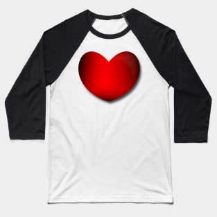 Red and Black Heart Baseball T-Shirt